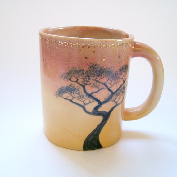 Desert Twilight Mug with Gold Stars