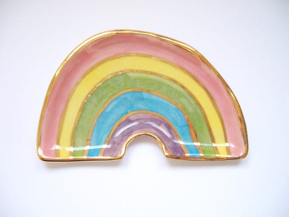 Gold Rainbow Trinket Dish