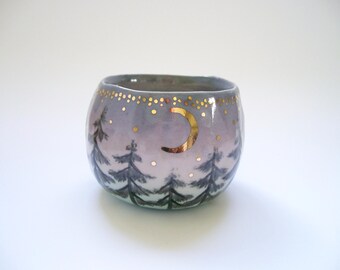Forest Moon Yunomi Cup in Purple Ombre