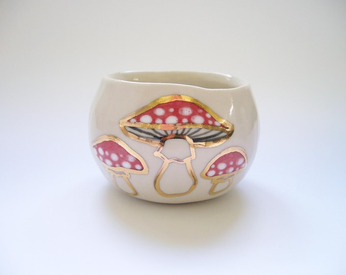 Mushroom Cup with Gold