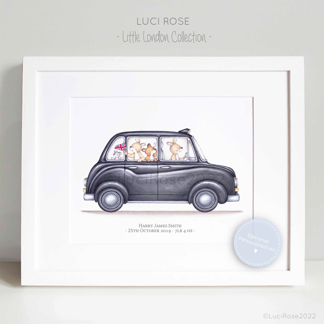 Personalised Print London Nursery Art Family Print Kids Gift