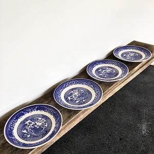 Vintage Blue Willow Bread and Butter Plates, Royal China Ohio