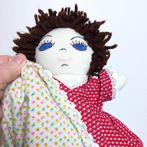 Vintage Topsy Turvy Cloth Doll, 1970&#39;s handmade Rag Doll, 1st Birthday Gift