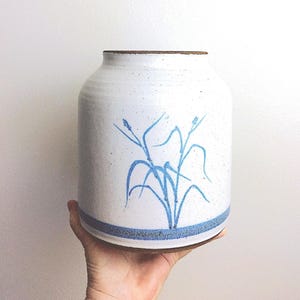 Vintage Studio Pottery Crock, dated and signed, Modern Farmhouse Kitchen