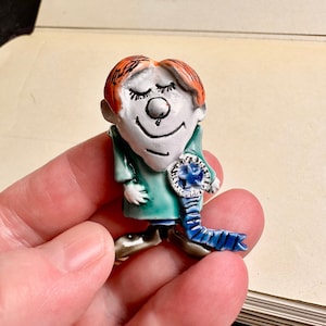 Vintage Enamel Brooch, Rare HAR Figural Pin, 1960’s Costume Jewelry