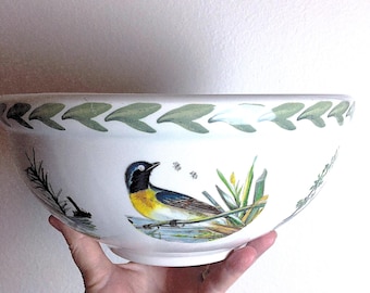 Vintage Portmeirion Birds of Britain Bowl, Collectible 1978 Susan Williams Ellis Art, Farmhouse Kitchen