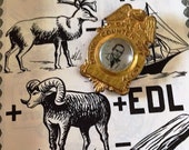 Vintage Pepsi Cola Counter Spy badge, 1940 39 s Advertising Premium, Brass Embossed Special Agent Pin