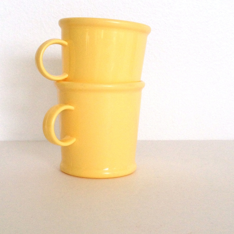 Vintage Melamine Style Stacking Mugs 1960's Camping Cups Etsy