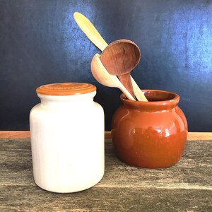 Vintage French Mustard Jar, Stoneware Crock with lid, Farmhouse Kitchen