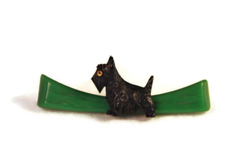 carved bakelite Dog Pin Vintage Bakelite Scotty Dog Brooch