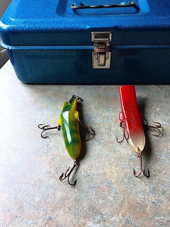 1940's fishing lures Vintage 1940's Mercury Minnows, 4-inch Glowing Weighted Fishing Lures,  Fishing Gear