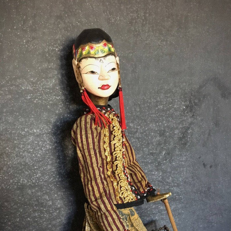 Vintage Indonesian Stick Puppet Wayang Golek Rod Puppet | Etsy