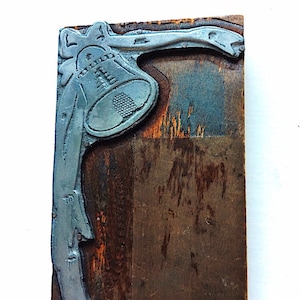 Vintage Christmas Print Block, Antique Letterpress Holiday Bell & Bow ...
