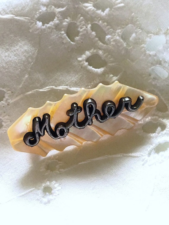1940s vintage mother pin - Gem