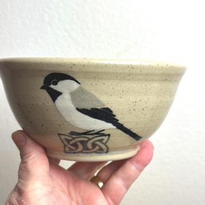 Vintage Studio Pottery Bowls: Hand-Painted Bird Design, Set of 4