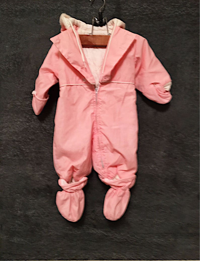 Vintage Baby Girl Snowsuit Weather Winky Quilted Snowsuit Etsy