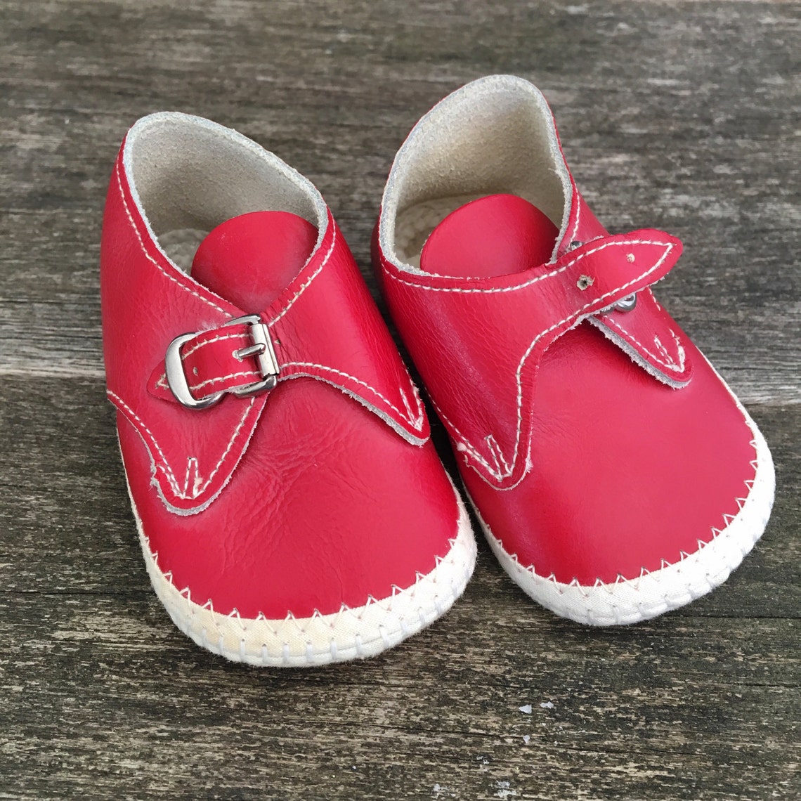 Vintage Red Leather Baby Shoes Valentines Day Photo Shoot - Etsy UK