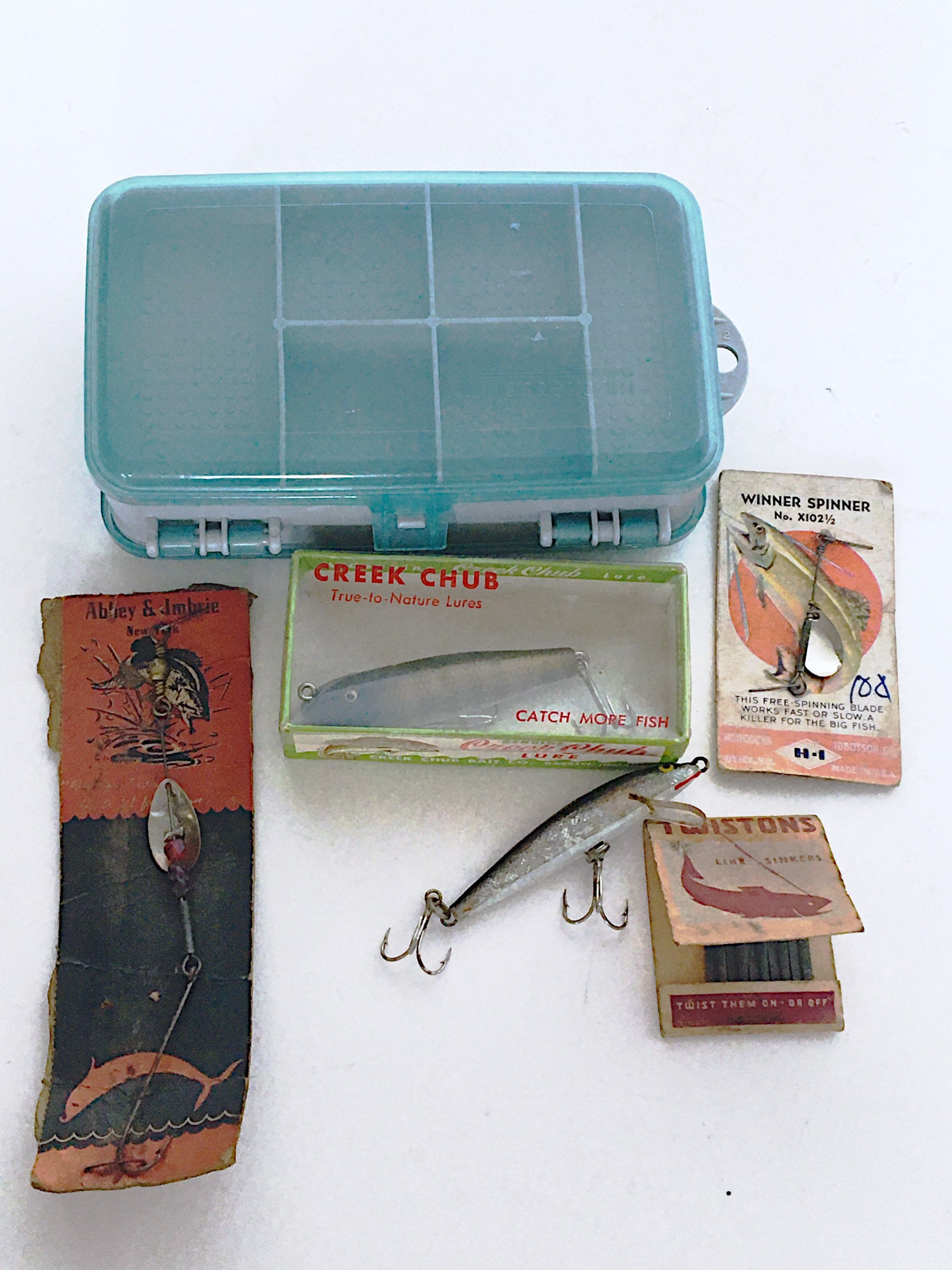 Vintage Fishing Lures, Creek Chubb Lure in Box, Wooden Lure, Fishing Tackle,  Gift for Him 