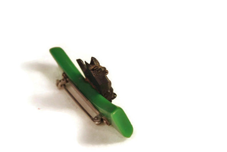 carved bakelite Dog Pin Vintage Bakelite Scotty Dog Brooch