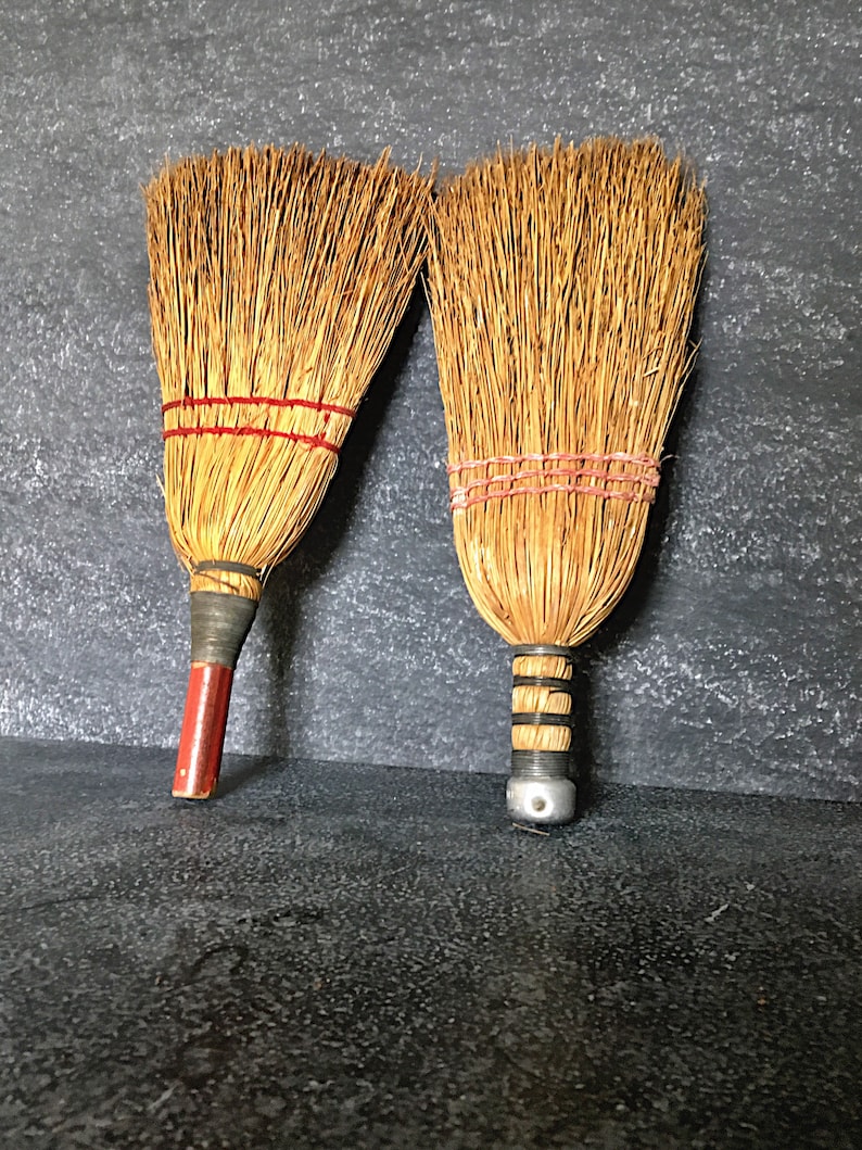 Vintage Whisk Brooms Natural Straw Brooms Rustic Farmhouse Etsy