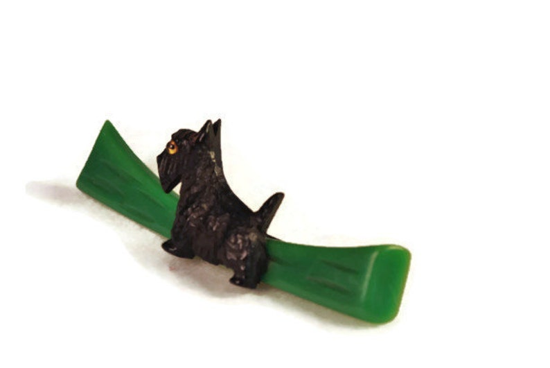 carved bakelite Dog Pin Vintage Bakelite Scotty Dog Brooch