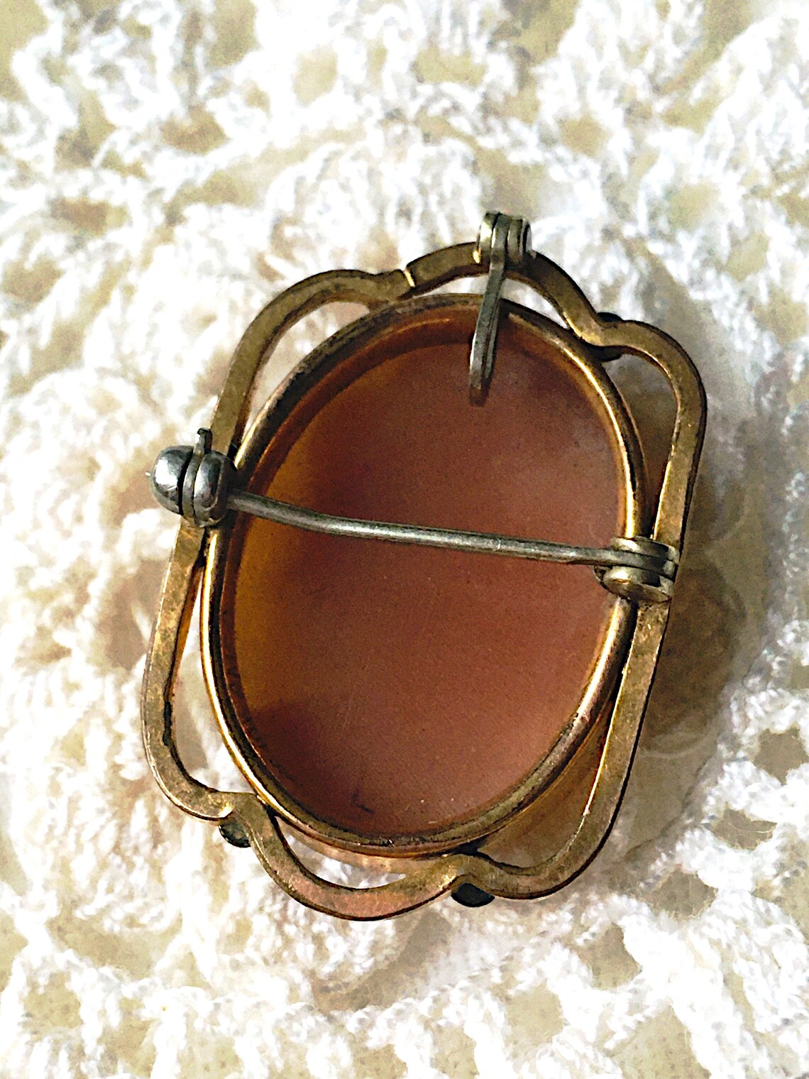 Vintage Shell Cameo Brooch 10K Gold Victorian Pendant Pin Etsy