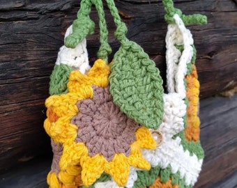 Handmade Crochet Tote Bag Boho Chic Style