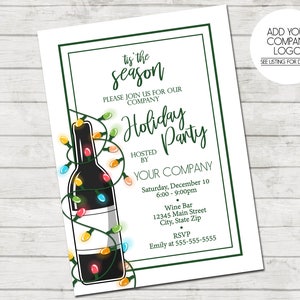 wine dinner invite etsy