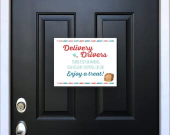 Delivery Driver Thank You Sign - INSTANT DOWNLOAD - Printable