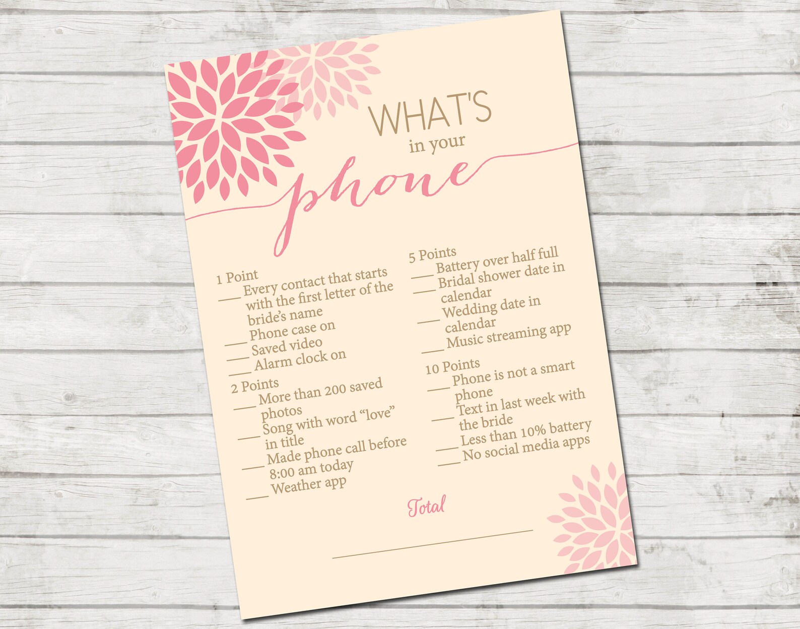 Bridal Shower Games Pink Flowers Advice for Bride Bingo Etsy