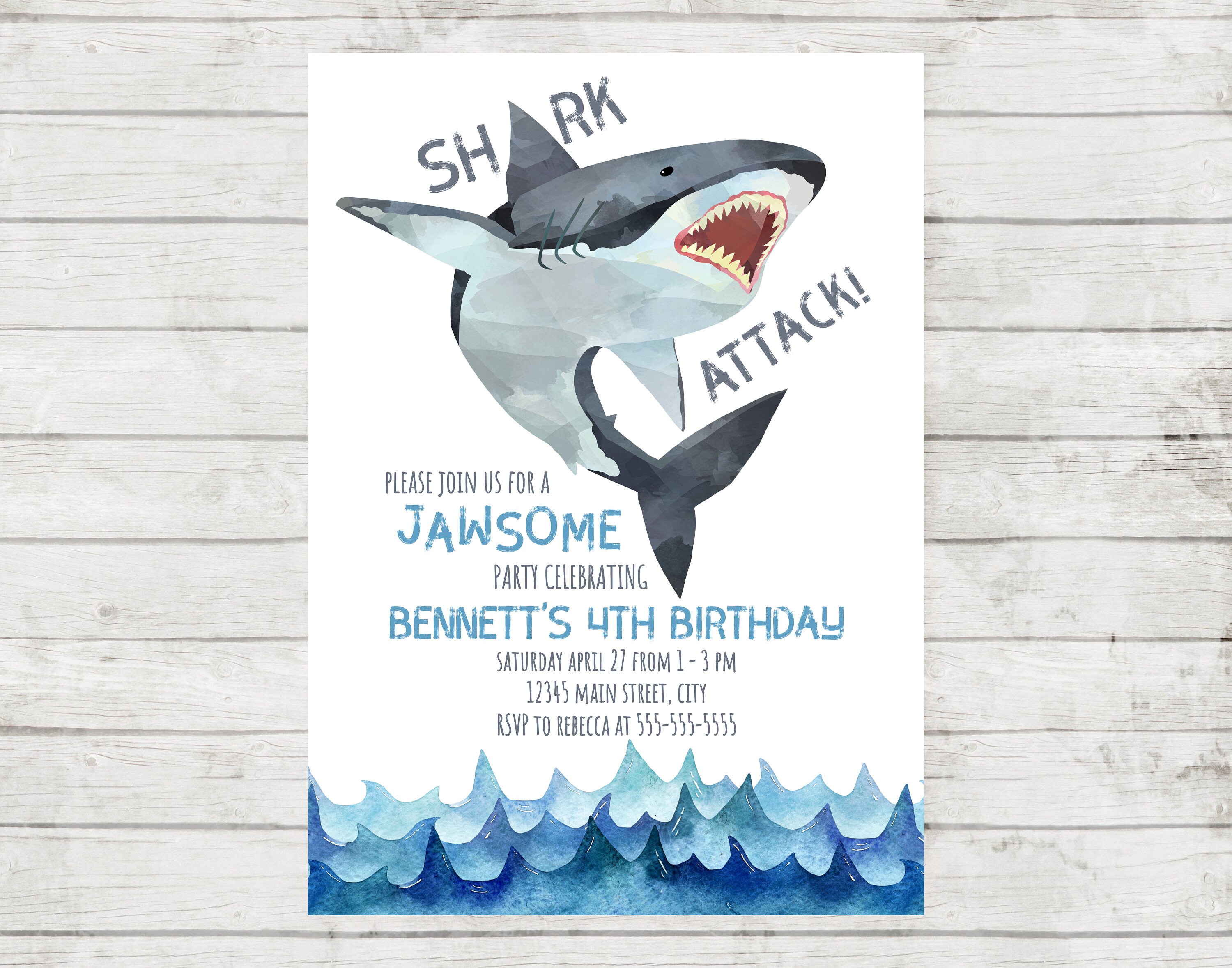 Shark Birthday Printables