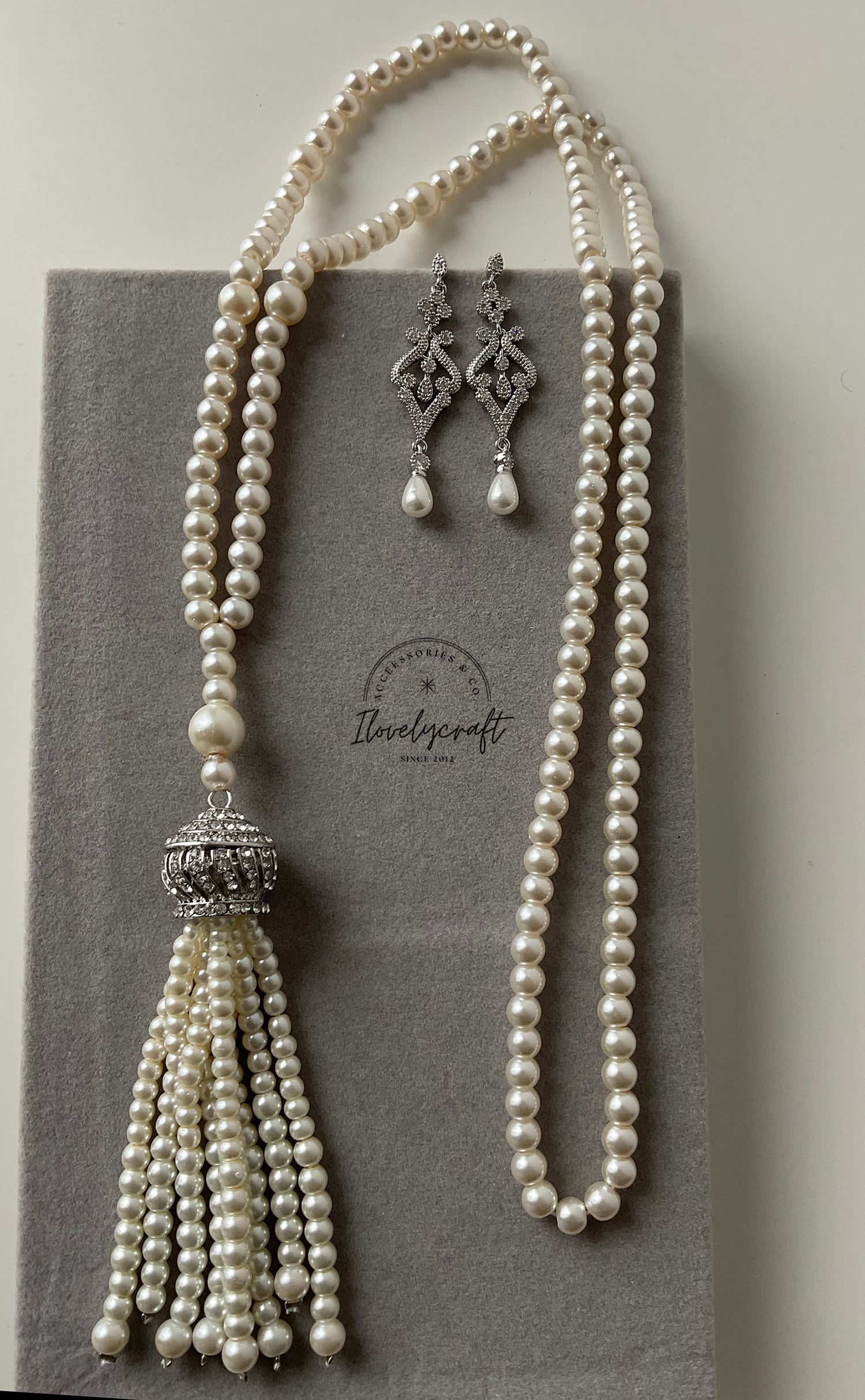 ◆VINTAGE HOLLYWOOD◆ Baroque Pearl Layered Necklace VH2479N Get Chunky Layered Pearl Chain Necklace – ArtGalleryZen