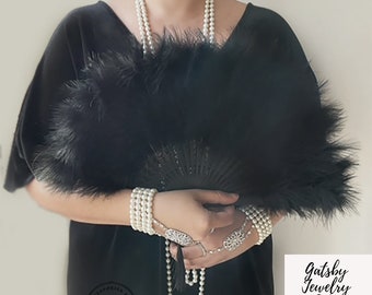 1920er Jahre Flapper Haarband: Gatsby Armband, Art Deco Schmuck Set