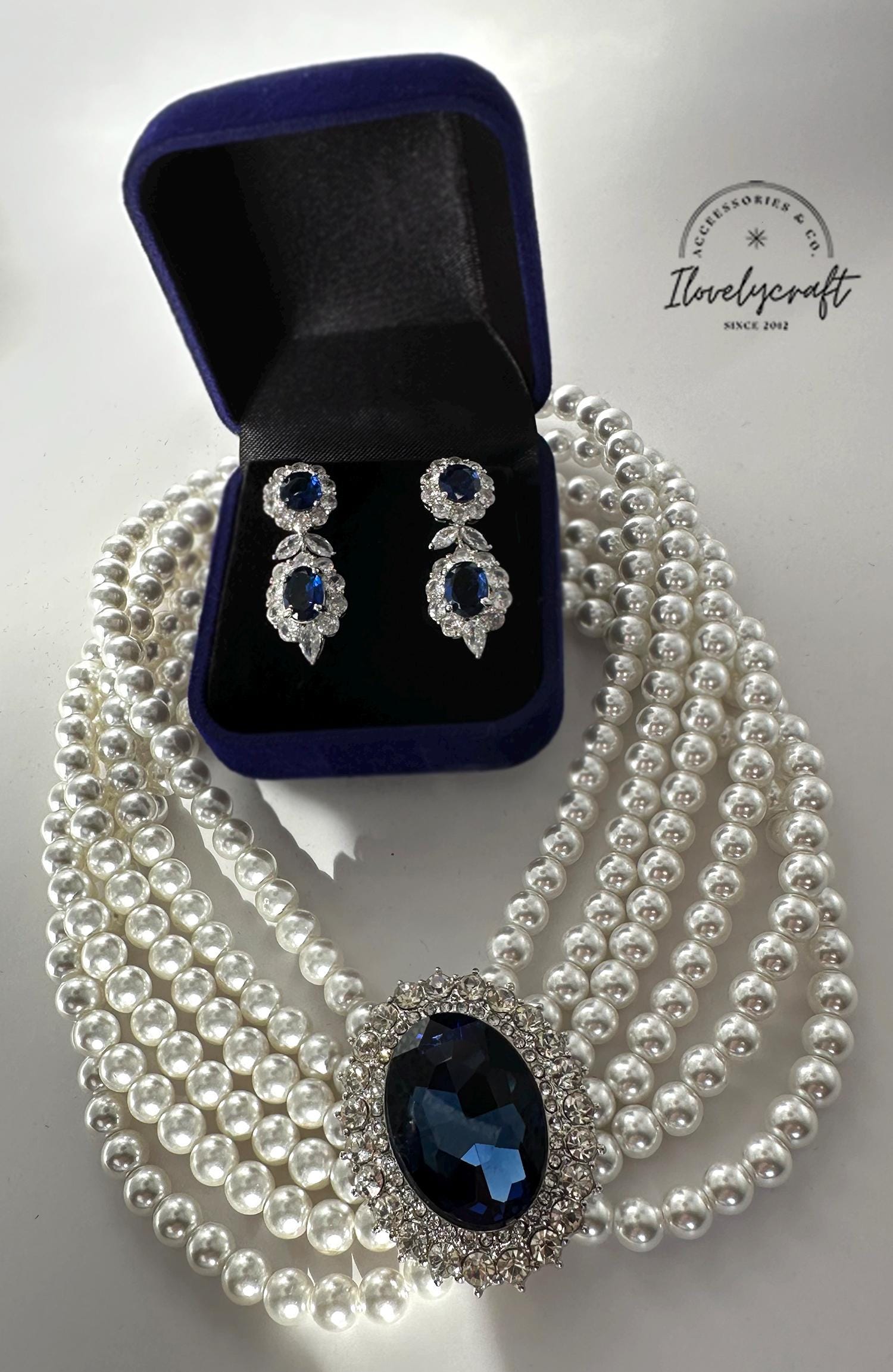 ダイアナ妃ジュエリー ブルーサファイアネックレス ケイト