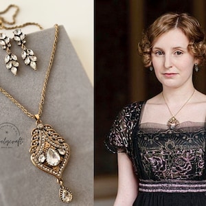1920s Downton Abbey Dress Baroque Necklace 1920s Dress Art Deco Aretes Flapper Dress Great Gatsby Multi Layered Gargantilla Vintage