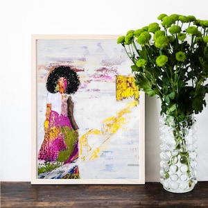 African American Art &quot;Existing Here&quot; Giclée Print Wall Art