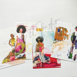 Set di cartoline afroamericane Existence Set di cartoline da collezione, 4x6, set di 4