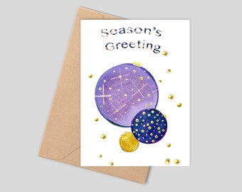 Season Greetings ,"Ornament"  Greeting Card, Blank Inside