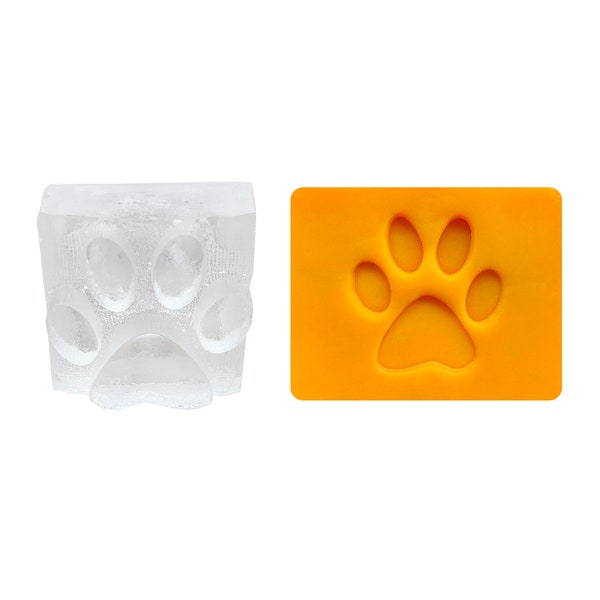 Small Acrylic Soap Stamp Dog Soap Puppy Print Paw Shaped Stamp