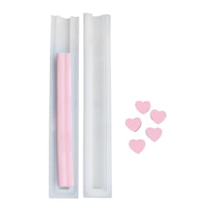 Soap Embed Heart Tube Mold Melt Pour Cold Process Column Mold Love Valentine's Snap Together