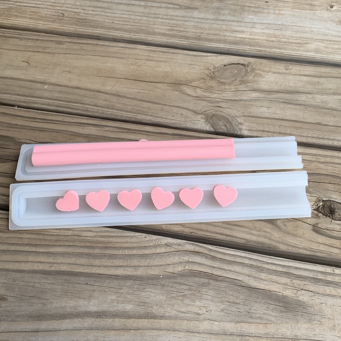 3 Soap Embed Heart Tube Mold Melt Pour Cold Process Column Etsy