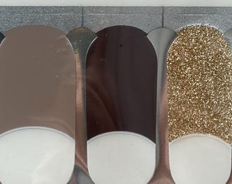 Gold and Neutral French Manicure Nail Wraps – Transparent Nail Polish Stickers