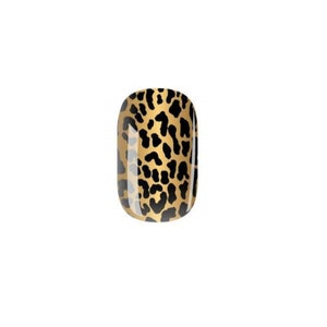 Leopard Print Nail Stickers - Black and Gold - Nail Wrap - Dry Nail Polish - Nail Wraps