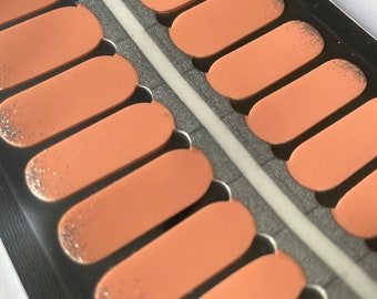Rosa Silverglitter Nagelfolie – Långvariga Torrlacksklistermärken