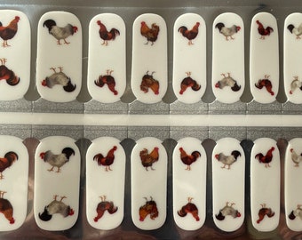Hot Chicks! Chicken Nail Wraps - Nail Stickers - 100% Nail Polish Wraps
