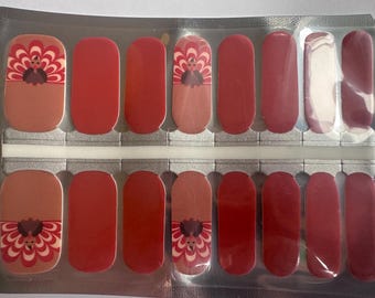 Thanksgiving Kalkon Nagelinpackningar – Höstnagellacksremsor