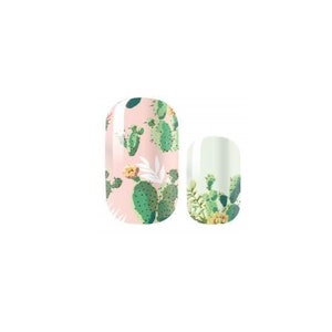 Cactus - Dry Nail Polish - Long Wear Nail Wraps - Nail Strips