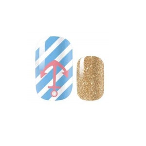 Nail Wraps - Nail Stickers - Nail Decals - Nail Polish - Glitter Nautical Anchor