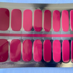 Hot Pink - Coral - Solid Colour - Nail Wrap - Dry Nail Polish