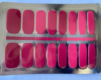 Hot Pink - Coral - Solid Colour - Nail Wrap - Dry Nail Polish